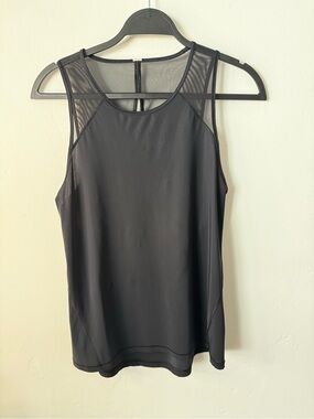 lululemon athletica Black Mesh-Panel Workout Tank